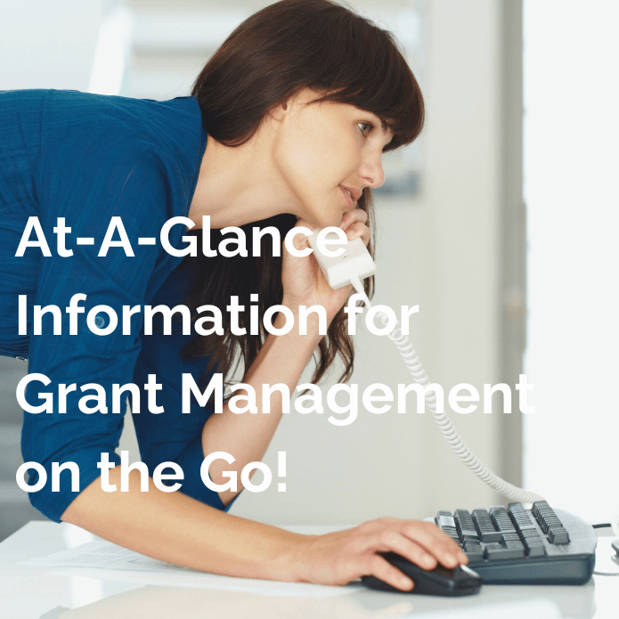 At-A-Glance Information for Grant Management on the Go! - Updated - V3